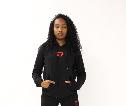 Black with Red Logo Hoodie - Limited Edition