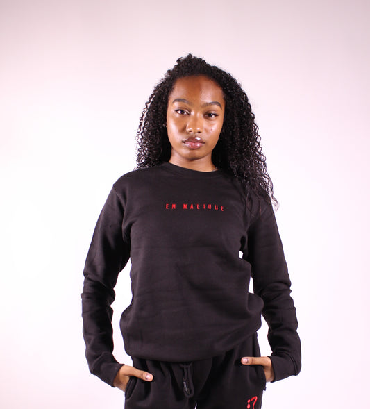 Black with Red Sweatshirt- Signature Collection