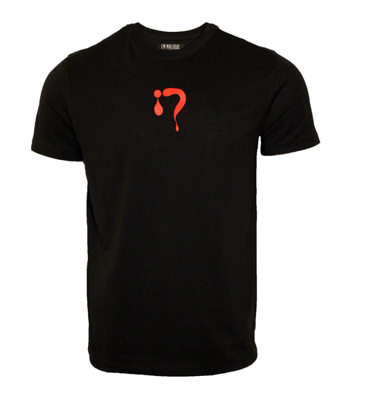 Black with Red Logo T Shirt