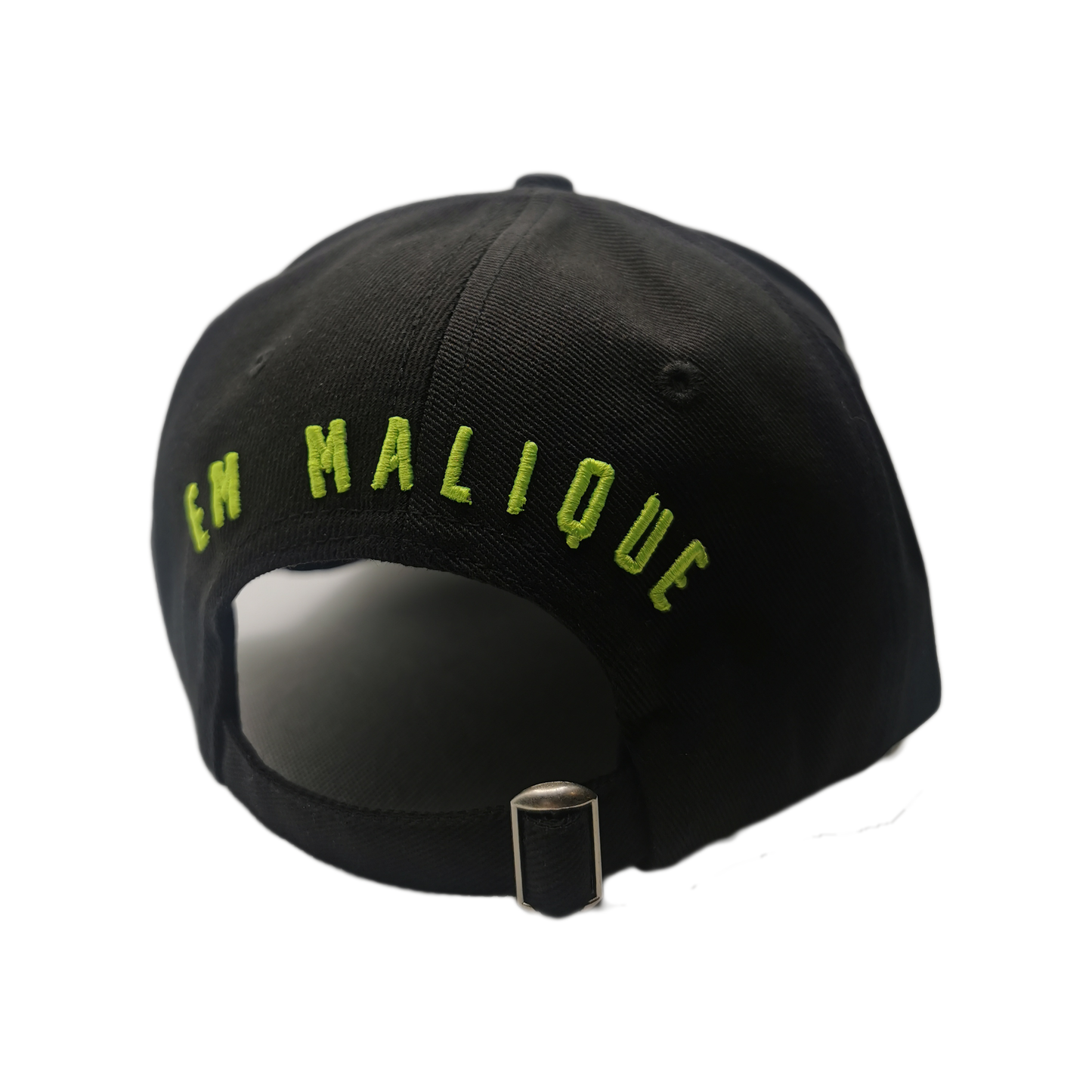 Black with Neon Green Logo Cap