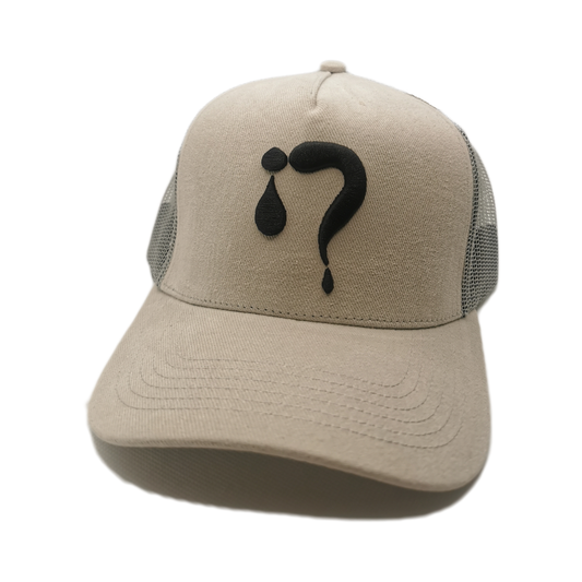 Grey with Black Logo Trucker Cap