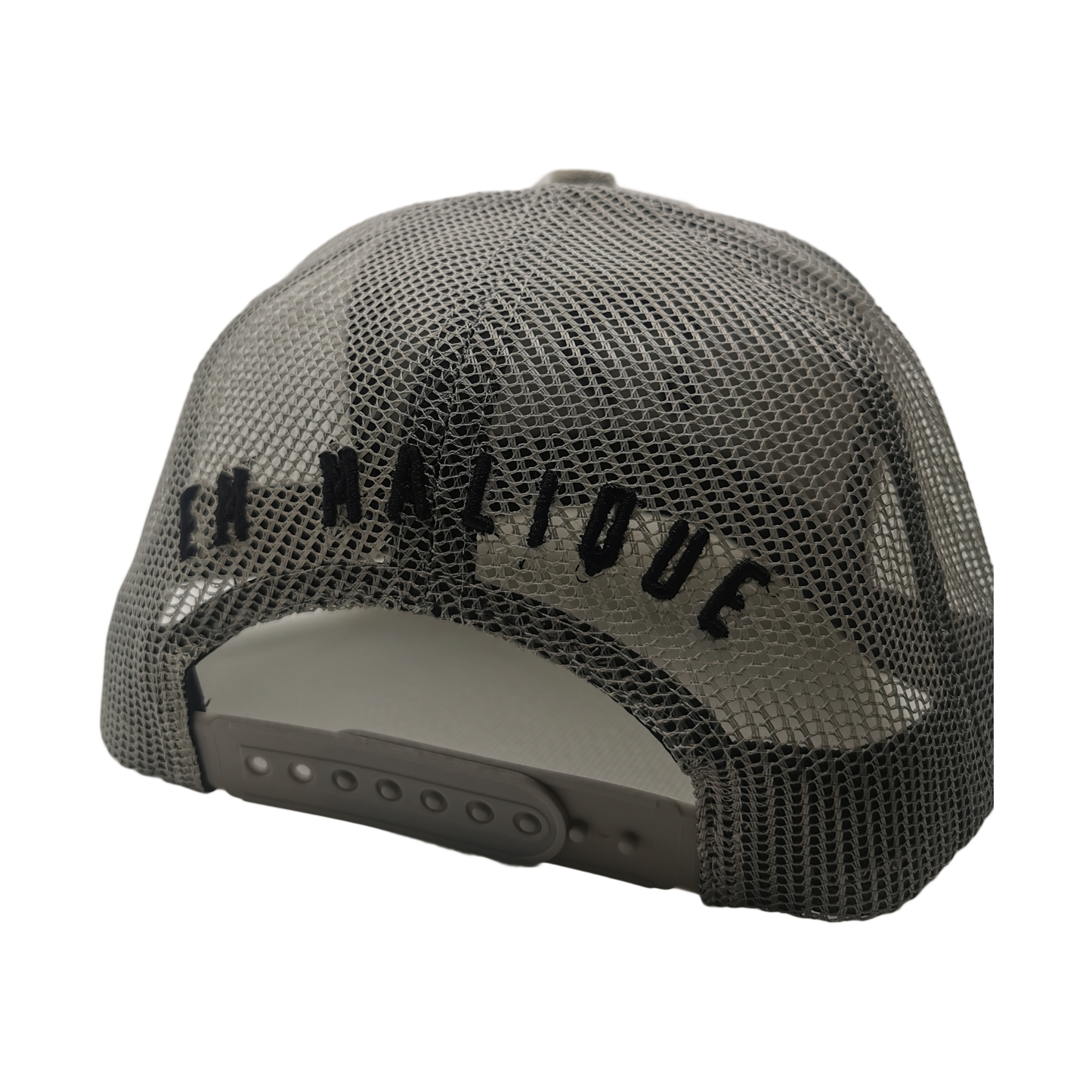 Grey with Black Logo Trucker Cap