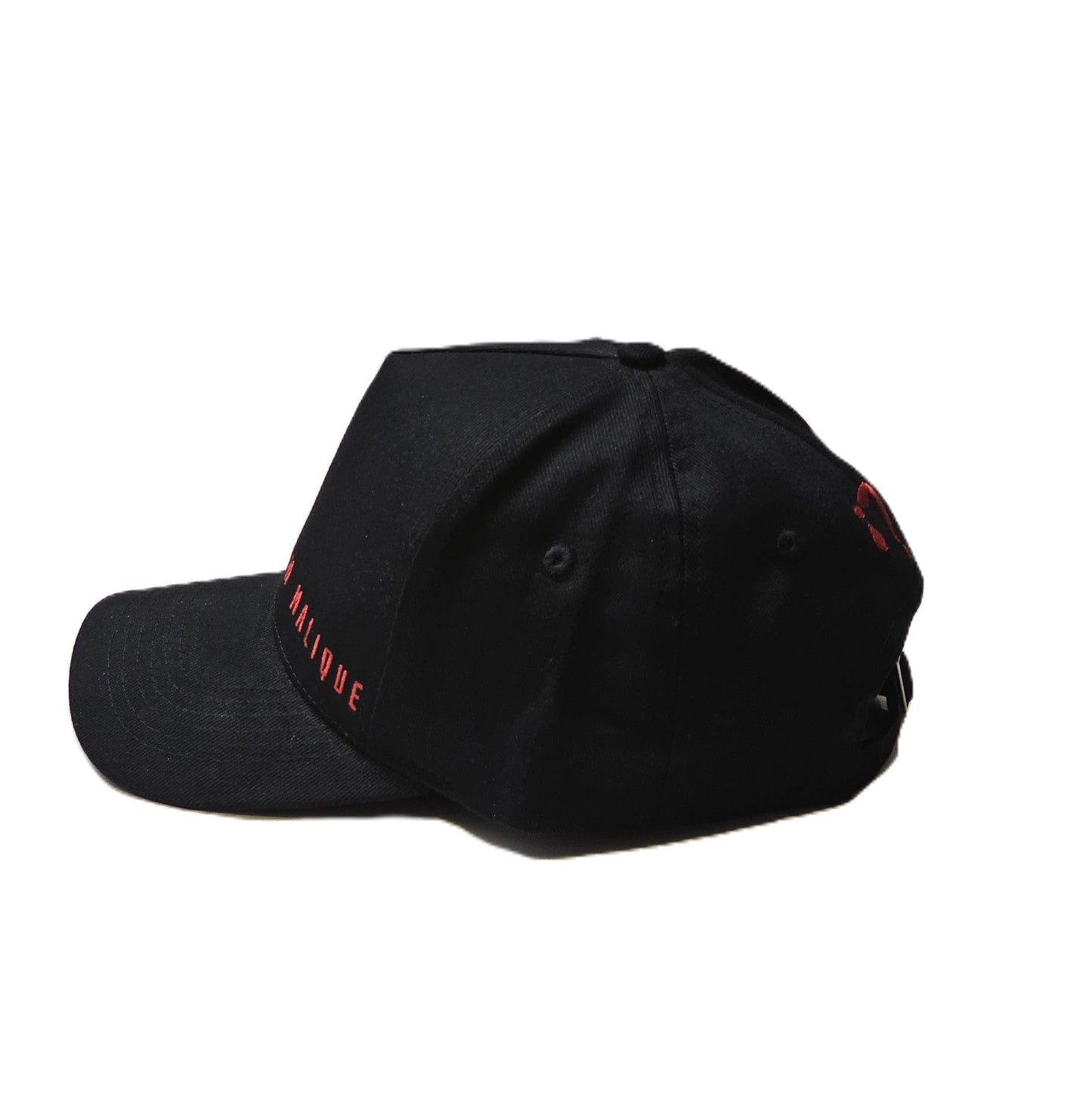 Black with Red Em Malique Cap