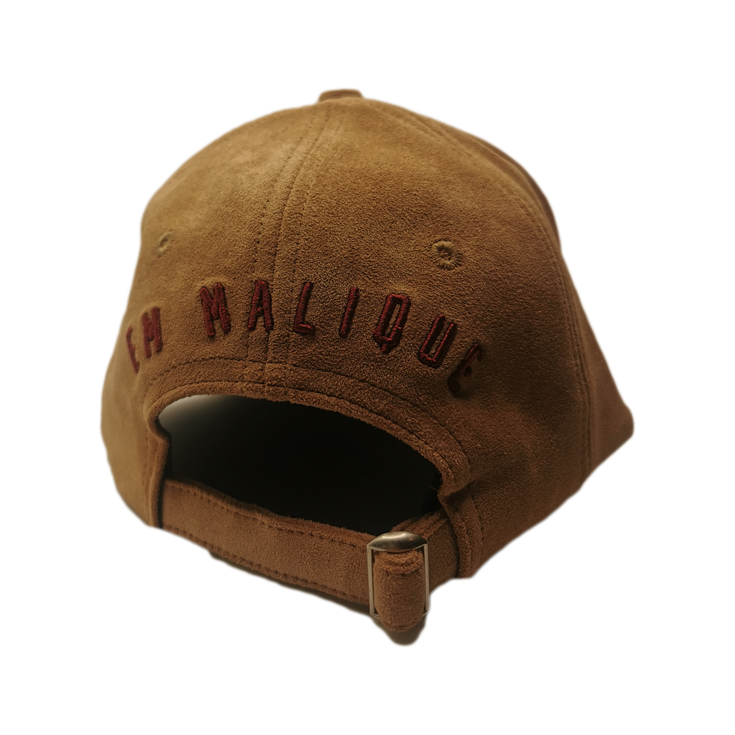 Dust Pink with Maroon Logo Suede Cap