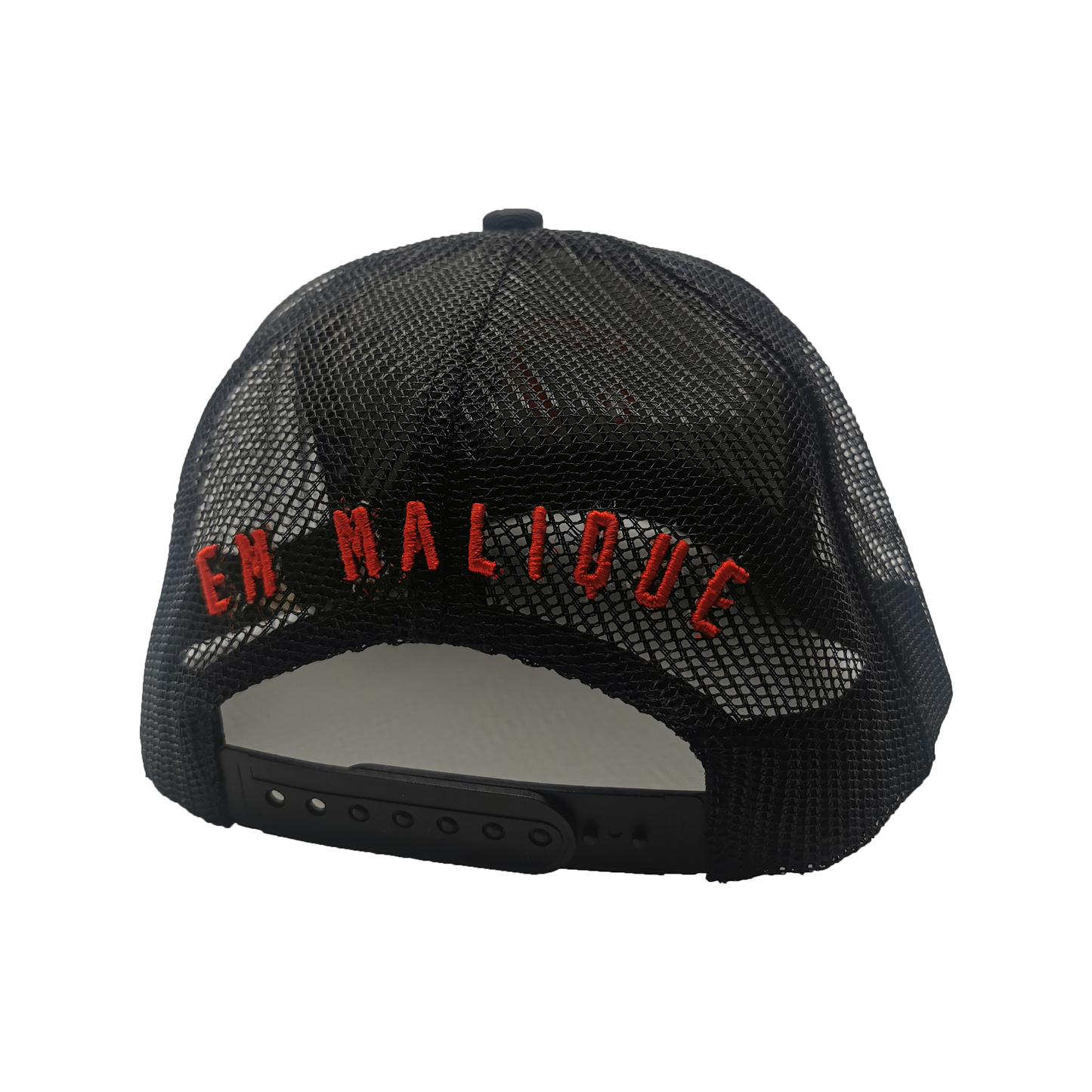 Black with Red Logo Trucker Cap